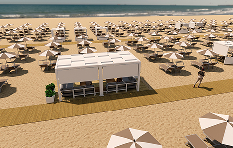 The beach services Bibione Lampo