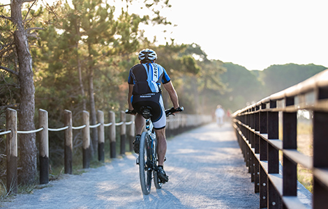 Auf dem Fahrrad durch  Bibione