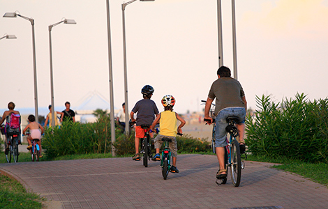 Auf dem Fahrrad durch  Bibione