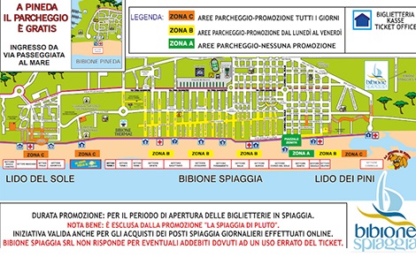 Parcheggio a Bibione Lampo