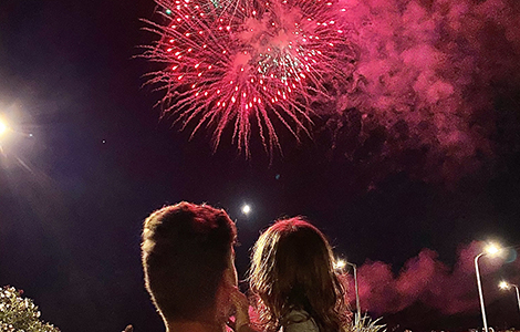 Fireworks in Bibione Lampo